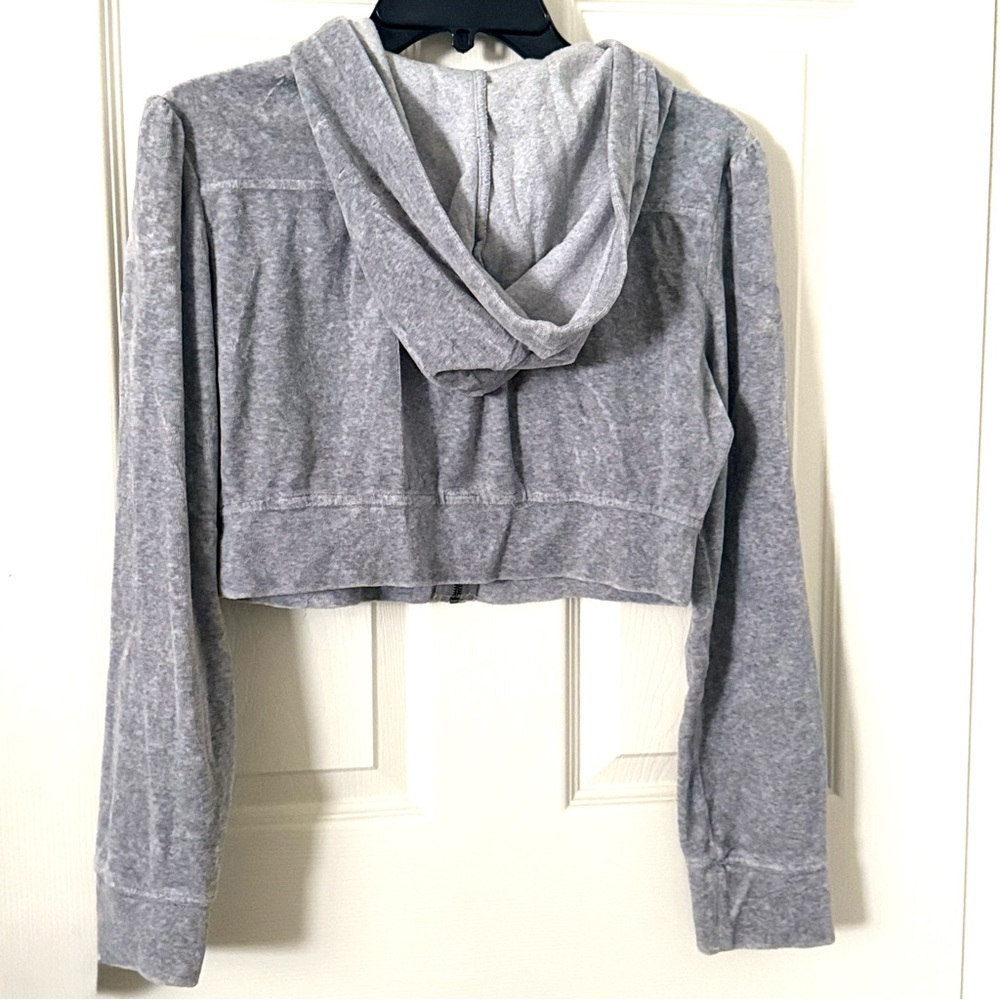 Arizona Jean Company Light Gray Cropped Hoodie - Picture 2 of 9